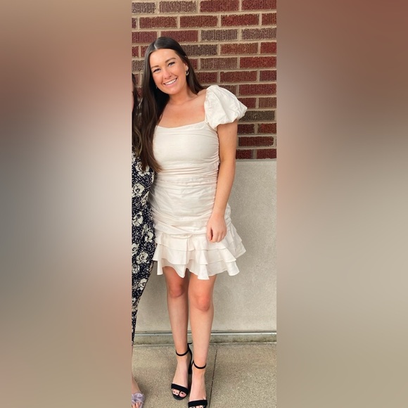 Cream Ruffle LuLu’s Dress - Picture 2 of 6